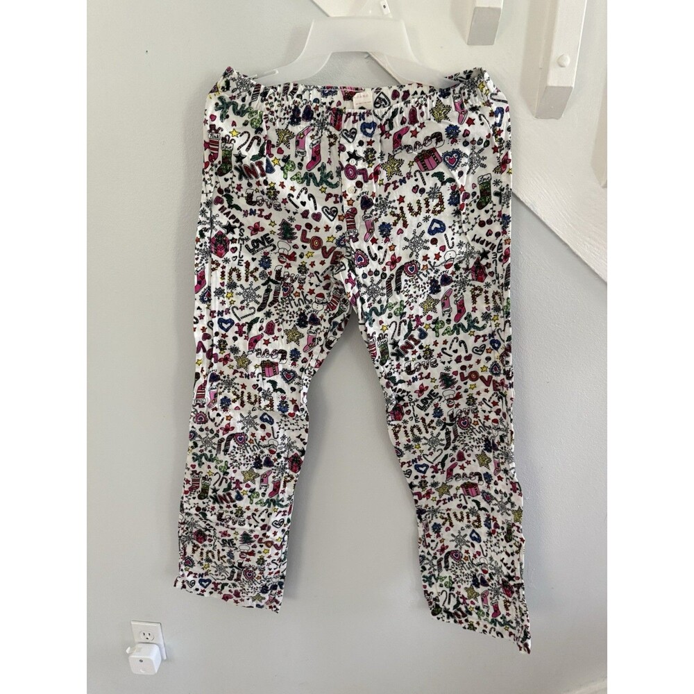 PINK VICTORIA'S SECRET HOLIDAY CHRISTMAS  LOUNGE PAJAMA SLEEP PANTS SIZE SMALL